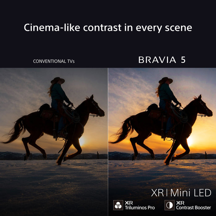 TV SONY BRAVIA 5 K75XR55BP, 75"(189 cm), 4K Ultra HD MINI LED, Smart TV, 2025