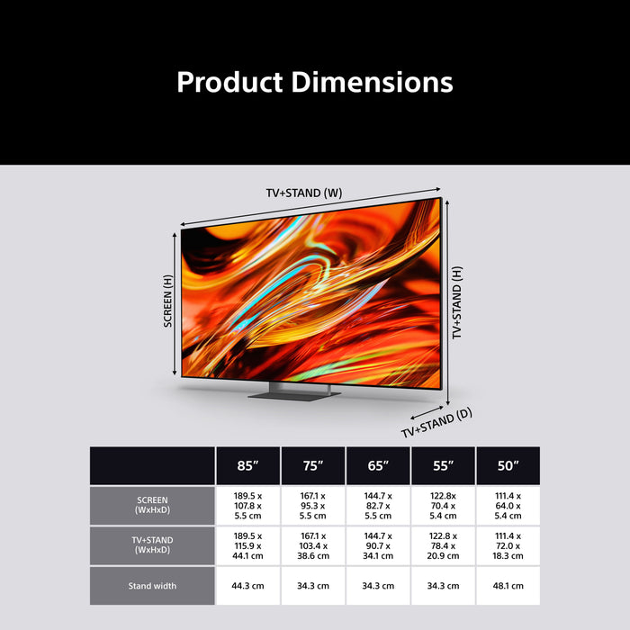 TV SONY BRAVIA 7II K-55XR75M2 4K Ultra HD TRUE RGB LED SMART TV, GOOGLE TV, 55.0 ", 139.0 cm