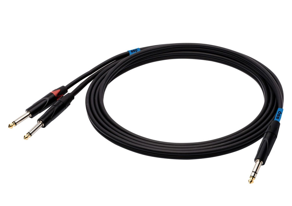 SSQ JSJM2 SS-1453 Cable Jack Stereo - 2x Jack Mono 2 m Black
