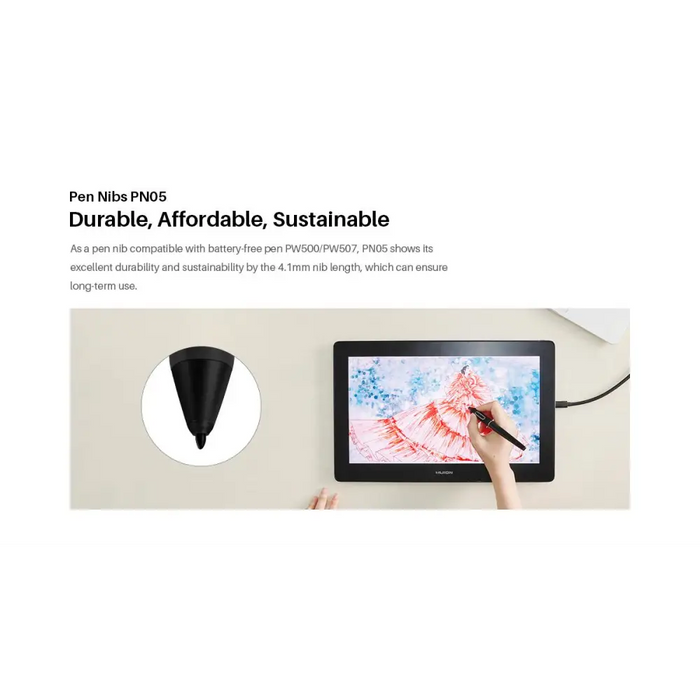 Spare tips HUION PN05 10 pcs. for PW500/PW507 pens - Аксесоари за графични таблети<<<Лаптопи таблети и