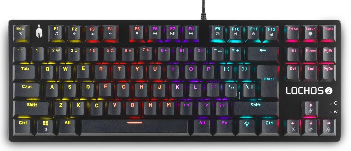 Spartan Gear Lochos 2 TKL Gaming Mechanical Keyboard, Black