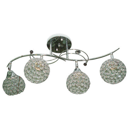 CHANDELIER 4XE27 60W SPECTRA CRYSTAL