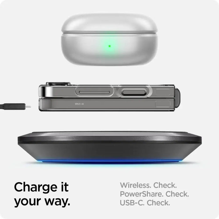 Spigen Airskin Case for Samsung Galaxy Z Flip 6 - Dark Gray (Zero One Pattern) - Cell phone cases and covers<<<HurtelXML