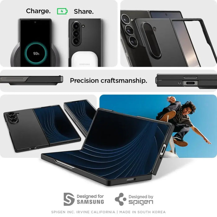 Spigen Airskin Case for Samsung Galaxy Z Fold 6 - Black - Cell phone cases and covers<<<HurtelXML