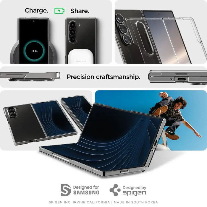 Spigen Airskin Case for Samsung Galaxy Z Fold 6 - Transparent - Cell phone cases and covers<<<HurtelXML