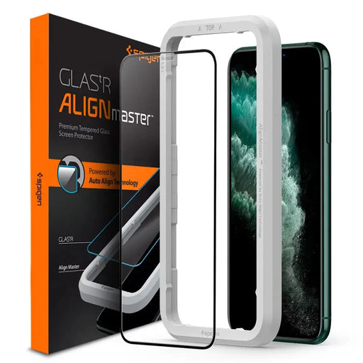 Spigen ALM Glass FC Tempered Glass for iPhone 11 Pro Max - Black - Cell phone tempered glass<<<HurtelXML