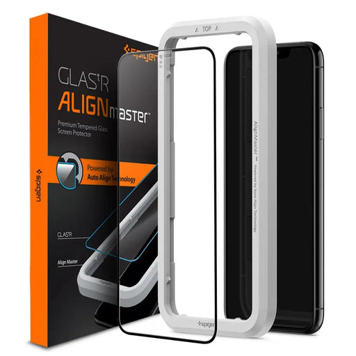 Spigen ALM Glass FC Tempered Glass for iPhone 11 / XR - Black - Cell phone tempered glass<<<HurtelXML