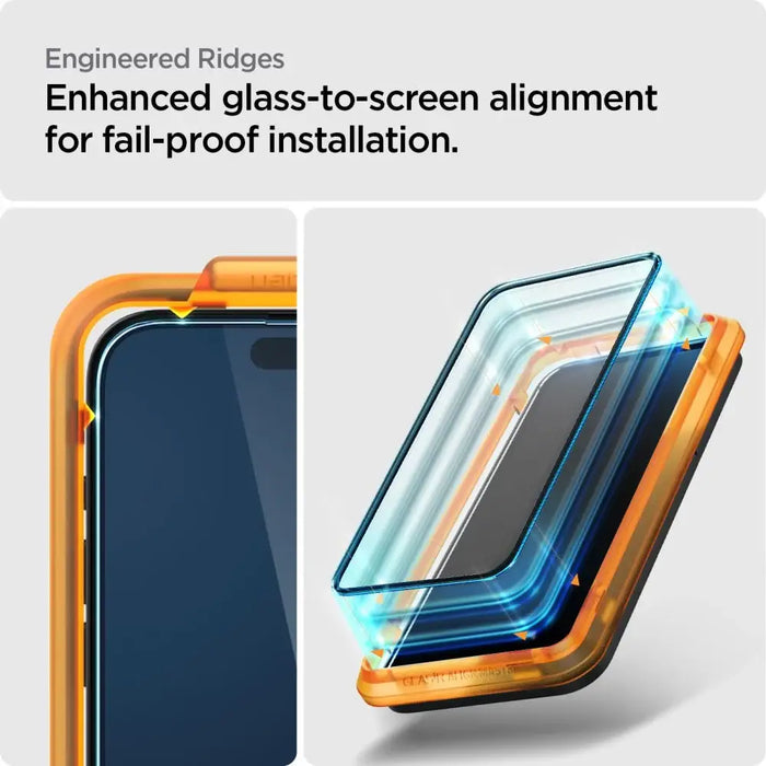 Spigen ALM Glass FC Tempered Glass for iPhone 15 Pro - Black 2 pcs. - Cell phone tempered glass<<<HurtelXML