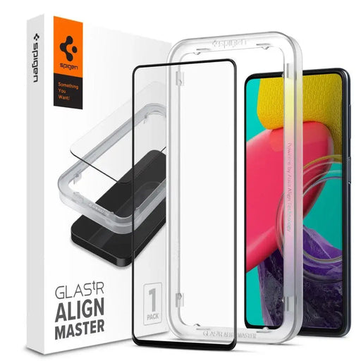 Spigen ALM Glass FC Tempered Glass for Samsung Galaxy M53 5G - Black - Cell phone tempered glass<<<HurtelXML