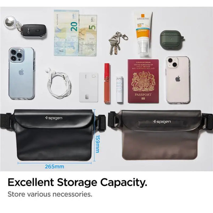 Spigen Aqua Shield A620 Waterproof Hip Bag IPX8 - Black - Other cell phone equipment<<<HurtelXML