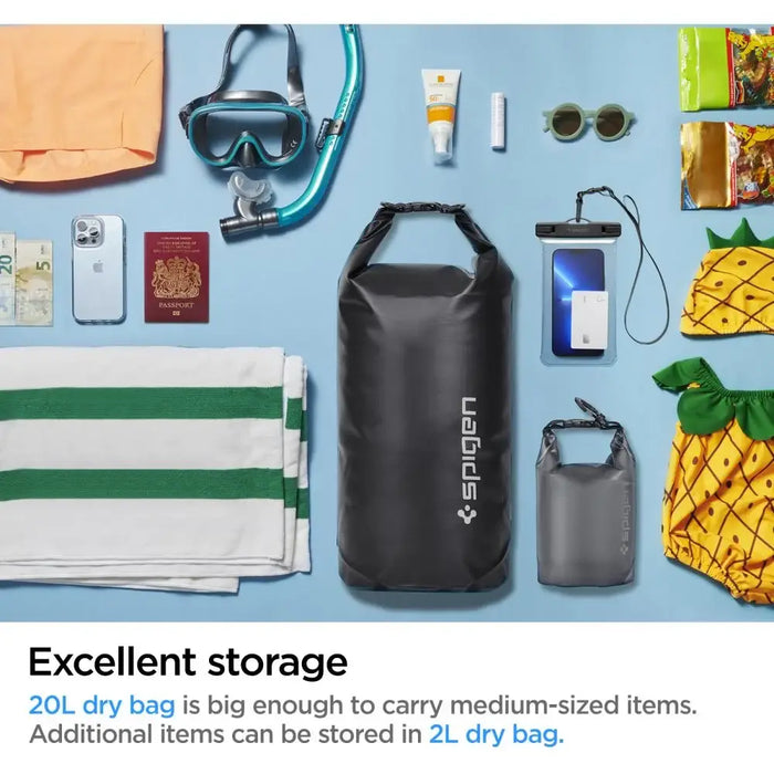 Spigen Aqua Shield A630 Waterproof 20L Bag + 2L Bag - Black - Cell phone cases and covers<<<HurtelXML