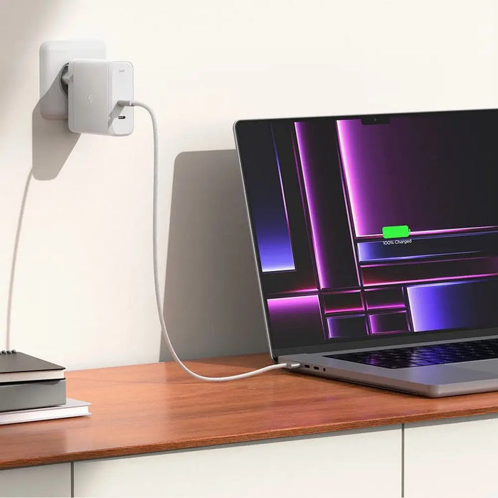 Spigen ArcStation Pro Charger + USB-C 140-W Cable - White - Cell phone USB charger<<<HurtelXML