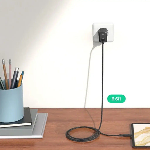 Spigen ArcStation Pro Charger + USB-C 65-W Cable - Black - Cell phone USB charger<<<HurtelXML