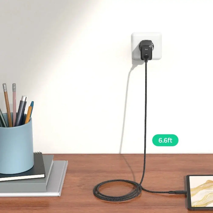 Spigen ArcStation Pro Charger + USB-C 65-W Cable - Black - Cell phone USB charger<<<HurtelXML