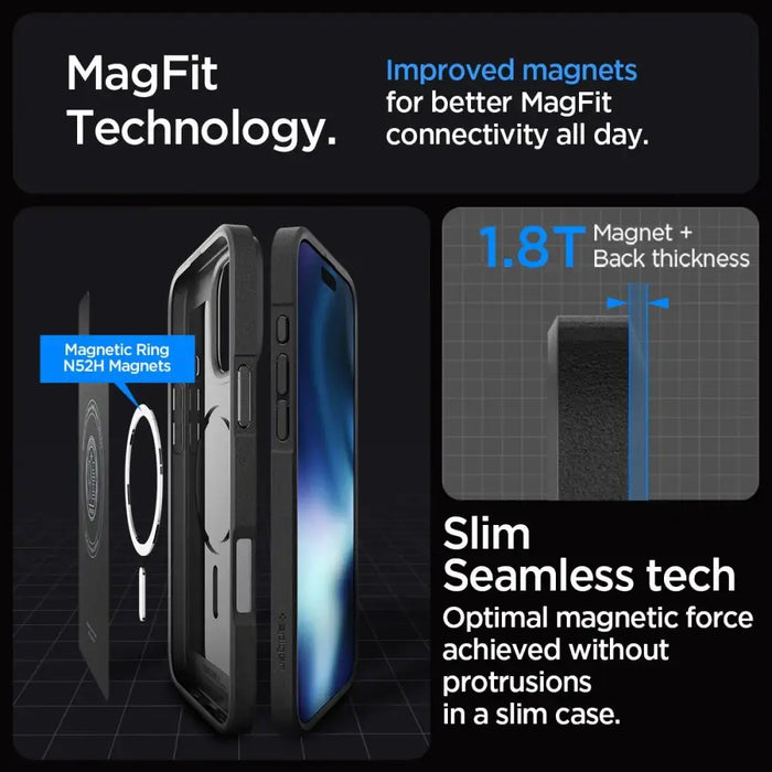 Spigen Core Armor Mag Case with MagSafe for iPhone 16 Pro Max - Matte Black - Cell phone cases and covers<<<HurtelXML