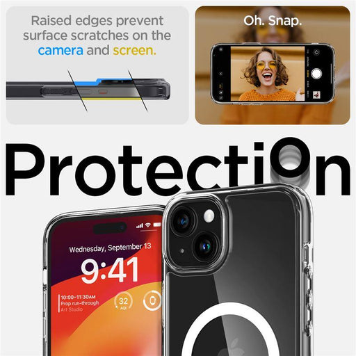 Spigen Crystal Hybrid MagSafe iPhone 15 Plus Case - Clear - Cell phone cases and covers<<<HurtelXML