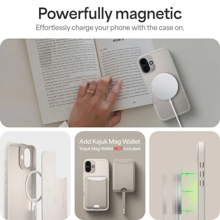 Spigen Cyrill Kajuk Mag iPhone 16 Case - Beige - Cell phone cases and covers<<<HurtelXML