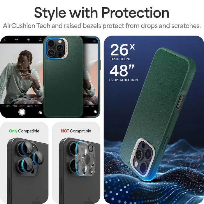 Spigen Cyrill Kajuk Mag iPhone 16 Pro Case - Green - Cell phone cases and covers<<<HurtelXML