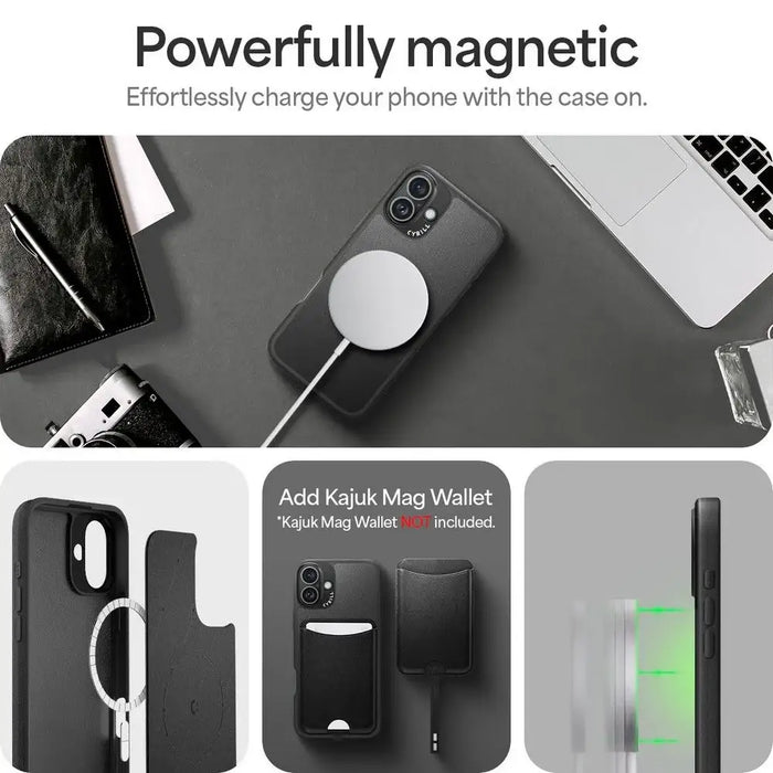 Spigen Cyrill Kajuk Mag MagSafe case for iPhone 16 - black - Cell phone cases and covers<<<HurtelXML