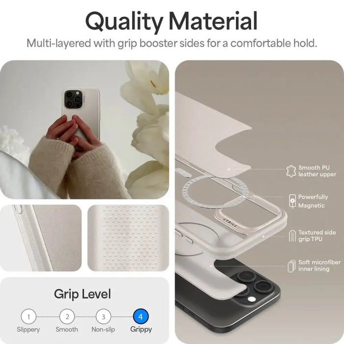 Spigen Cyrill Kajuk MagSafena iPhone 16 Pro Max Case - Beige - Cell phone cases and covers<<<HurtelXML