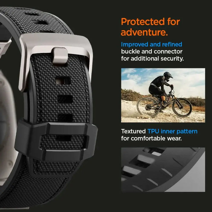 Spigen Durapro Armor Strap for Apple Watch 4/5/6/7/8/9/SE/ Ultra (42/44/45/49 mm) - Black - Cell phone cases