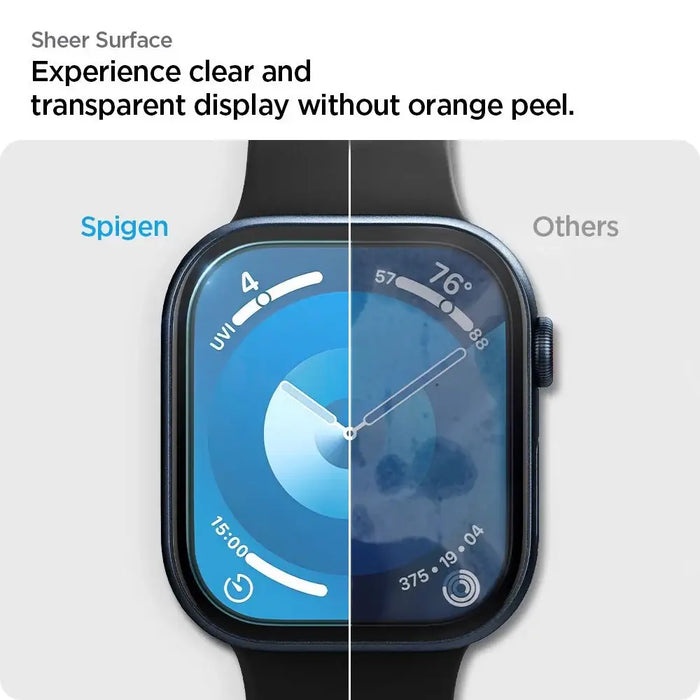Spigen Elite Shield ”EZ FIT” Hybrid Glass 2-PACK for Apple Watch 10 (42MM) - Clear - Cell phone tempered