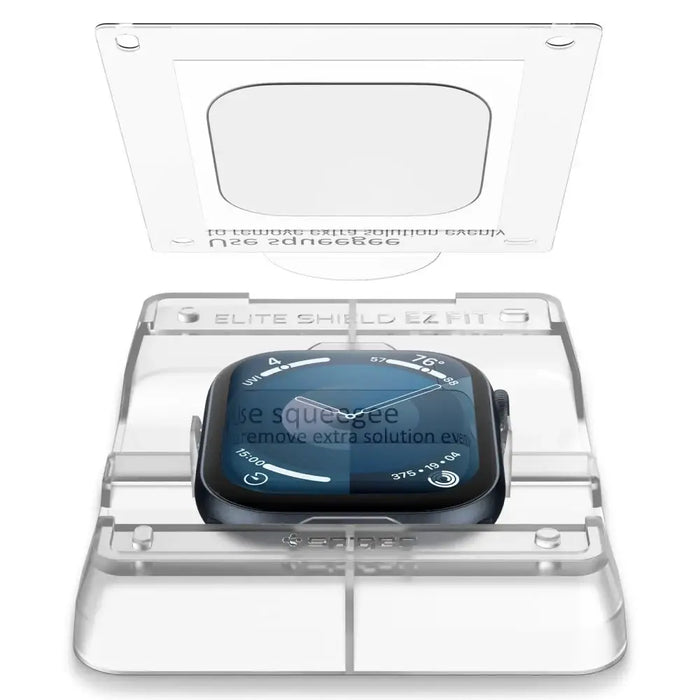 Spigen Elite Shield ”EZ FIT” Hybrid Glass 2-PACK for Apple Watch 10 (42MM) - Clear - Cell phone tempered