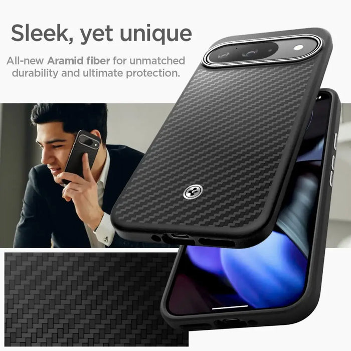Spigen Enzo Aramid Case for Google Pixel 9 Pro XL - Black - Cell phone cases and covers<<<HurtelXML