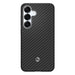 Spigen Enzo Aramid GP-FPS931PGABW Silicone Case with Built-in MagFit Ring for Samsung Galaxy S25 - Black - Cell phone