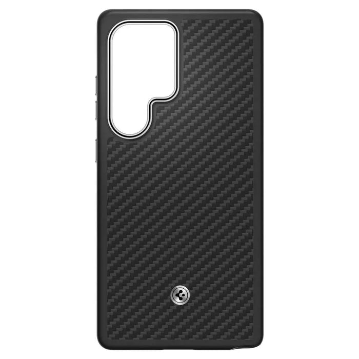Spigen Enzo Aramid GP-FPS938PGABW Silicone Case with Built-in MagFit Ring for Samsung Galaxy S25 Ultra - Black - Cell
