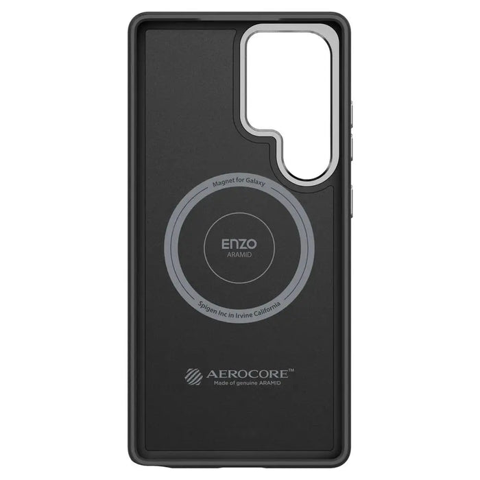 Spigen Enzo Aramid GP-FPS938PGABW Silicone Case with Built-in MagFit Ring for Samsung Galaxy S25 Ultra - Black - Cell