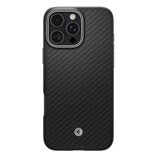 Spigen Enzo Aramid Mag Case with MagSafe for iPhone 16 Pro - Black and Silver - Cell phone cases and covers<<<HurtelXML