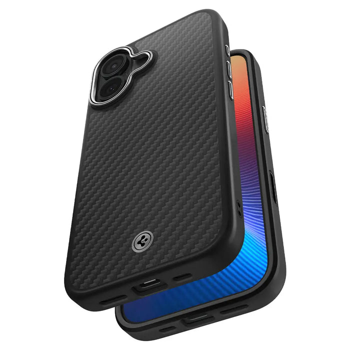 Spigen Enzo Aramid ’T’ MagSafe case for iPhone 17 - black and silver - Cell phone cases and covers<<<HurtelXML