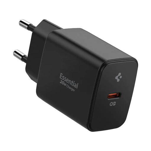 Spigen Essential EE201EU USB-C 20W Wall Charger - Black - Cell phone USB charger<<<HurtelXML