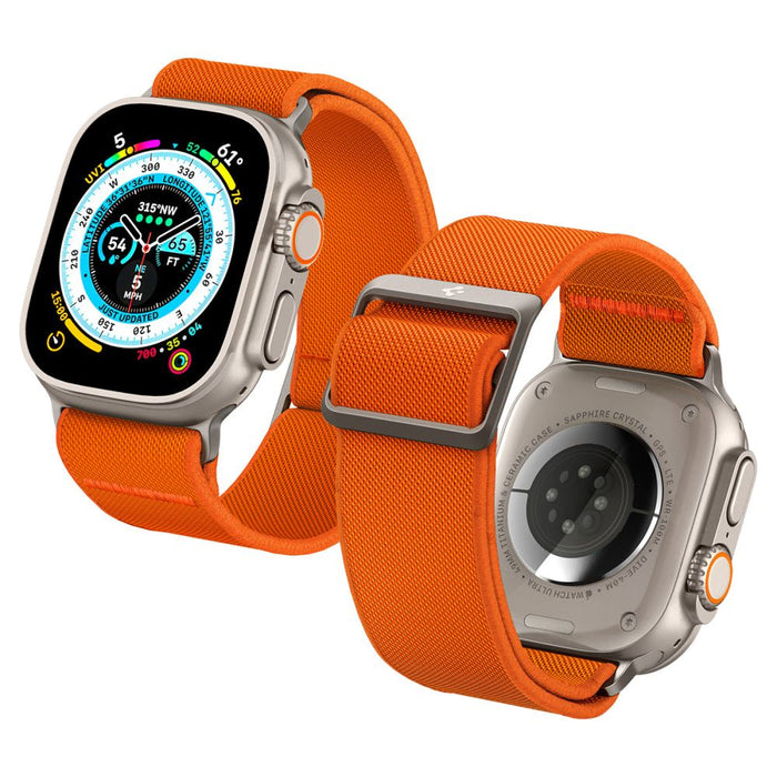 Spigen Fit Lite Ultra Strap for Apple Watch 4 / 5 / 6 / 7 / 8 / SE / Ultra (42/44/45/49 mm) - Orange - Cell phone cases