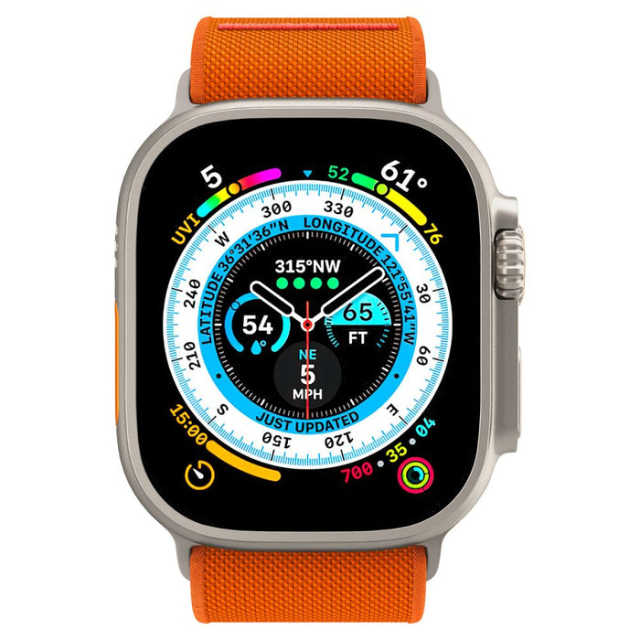 Spigen Fit Lite Ultra Strap for Apple Watch 4 / 5 / 6 / 7 / 8 / SE / Ultra (42/44/45/49 mm) - Orange - Cell phone cases
