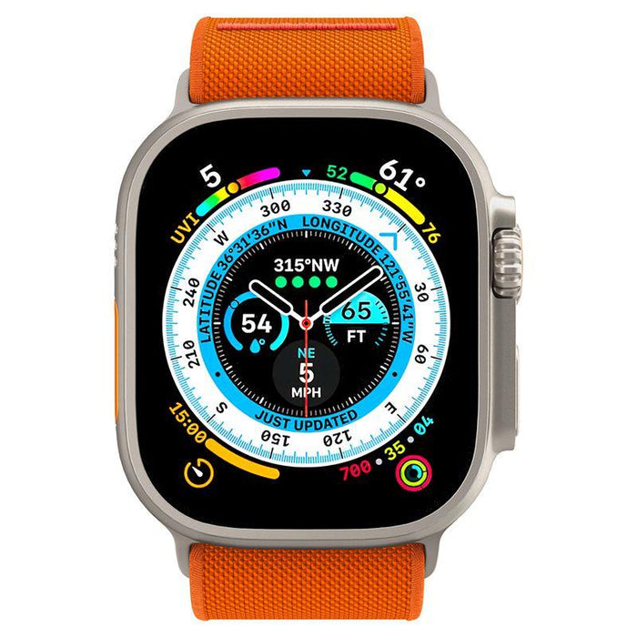 Spigen Fit Lite Ultra Strap for Apple Watch 4 / 5 / 6 / 7 / 8 / SE / Ultra (42/44/45/49 mm) - Orange - Cell phone cases