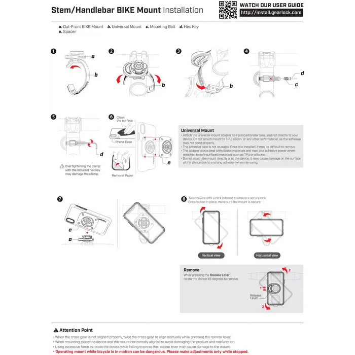 Spigen Gearlock MS100 Bike Handlebar Mount - Black - Cell phone holders<<<HurtelXML