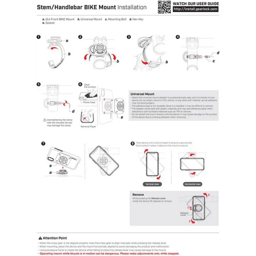 Spigen Gearlock MS100 Bike Handlebar Mount - Black - Cell phone holders<<<HurtelXML