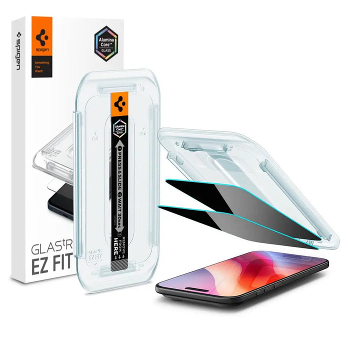 Spigen Glas.TR EZ Fit 2-pack privacy glass for iPhone 17 Air - Cell phone tempered glass<<<HurtelXML