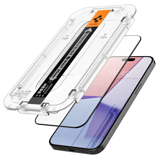 Spigen Glas.tR EZ Fit FC Tempered Glass for iPhone 15 Pro - Black - Cell phone tempered glass<<<HurtelXML