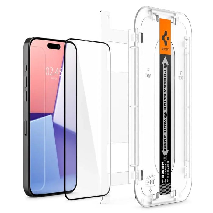 Spigen Glas.tR EZ Fit FC Tempered Glass for iPhone 15 Pro - Black - Cell phone tempered glass<<<HurtelXML