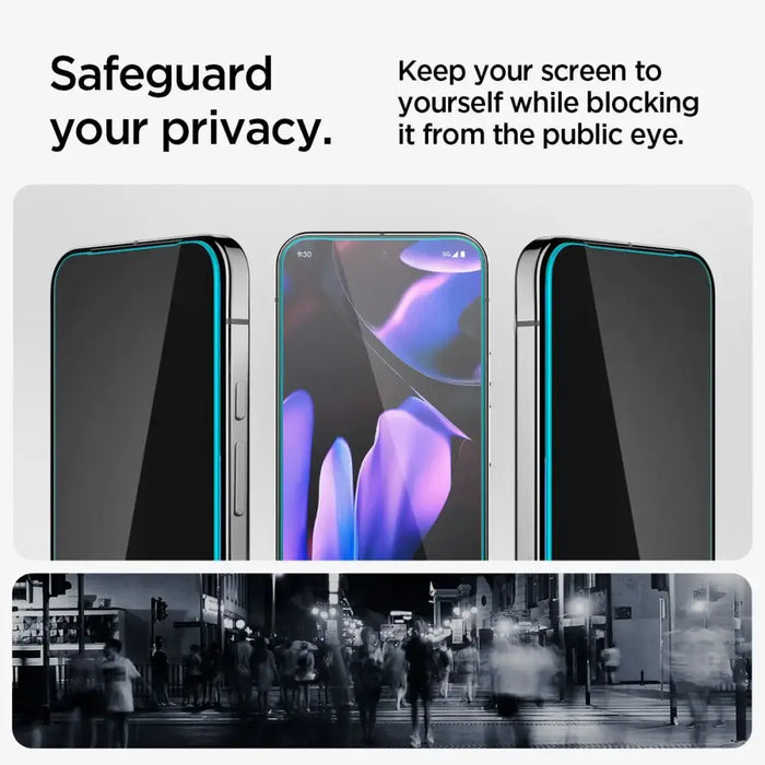 Spigen Glas.TR ’Ez Fit’ Privacy HD 2-pack privacy glass for Google Pixel 9 / 9 Pro - Cell phone tempered