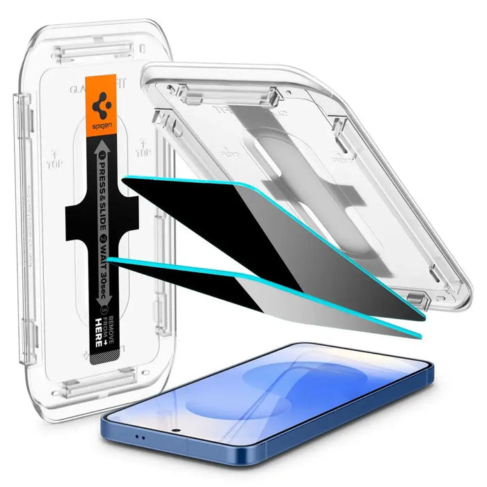 Spigen Glas.TR ’Ez Fit’ Privacy HD 2-pack privacy glass for Samsung Galaxy S24 / S25 - Cell phone tempered