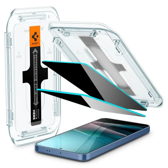 Spigen Glas.TR ’Ez Fit’ Privacy HD 2-pack privacy glass for Samsung Galaxy S24+ / S25+ - Cell phone tempered