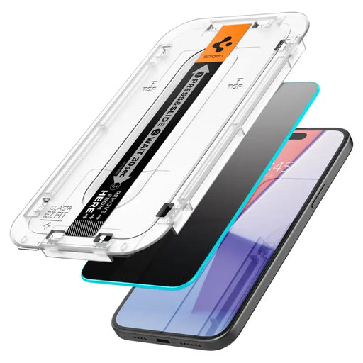 Spigen Glas.tR EZ Fit Privacy Tempered Glass for iPhone 15 Pro Max - Cell phone tempered glass<<<HurtelXML