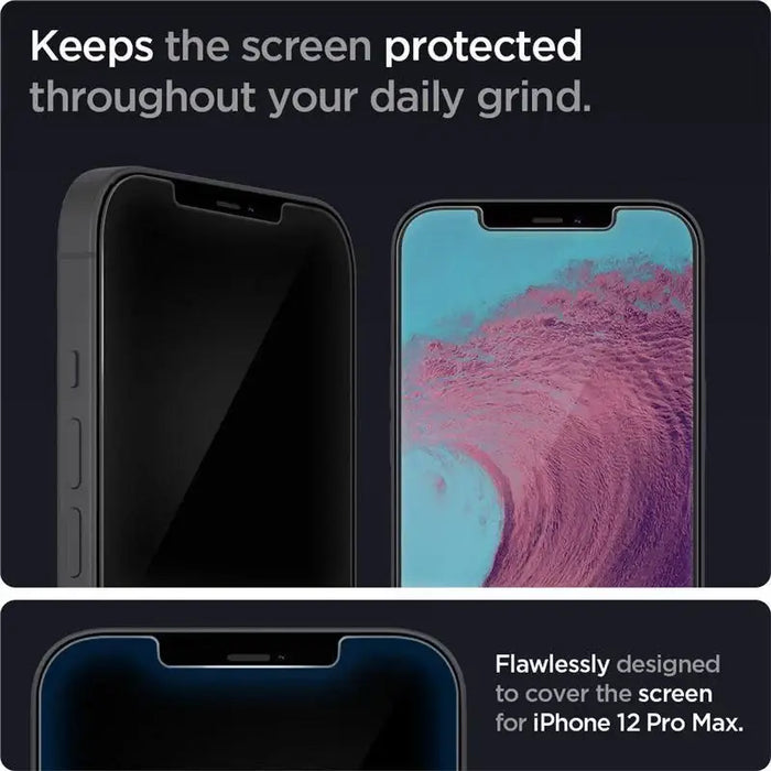 Spigen Glas.tR EZ Fit Tempered Glass for iPhone 12 Pro Max - 2 pcs. - Cell phone tempered glass<<<HurtelXML