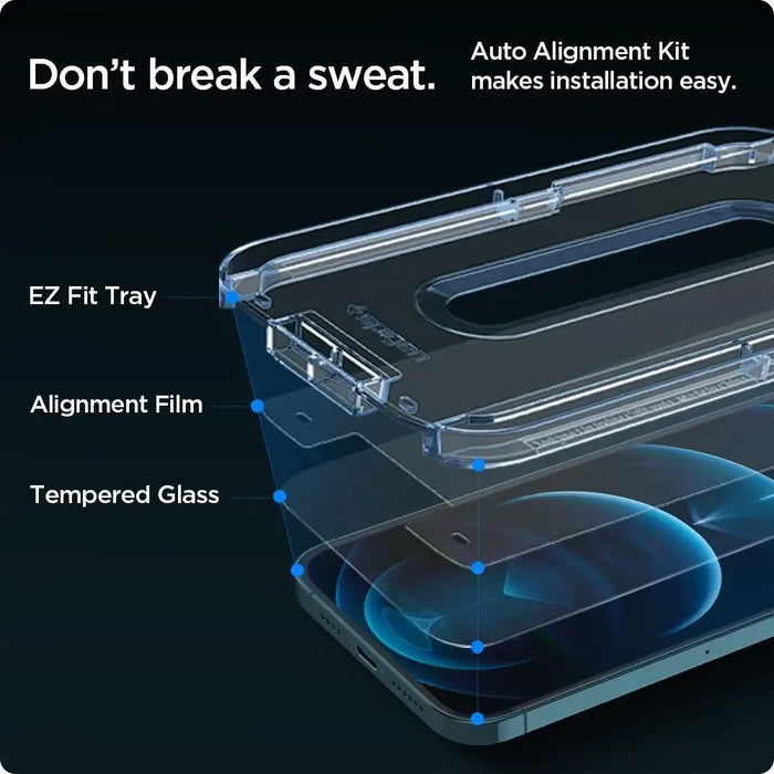 Spigen Glas.tR EZ Fit Tempered Glass for iPhone 12 Pro Max - 2 pcs. - Cell phone tempered glass<<<HurtelXML