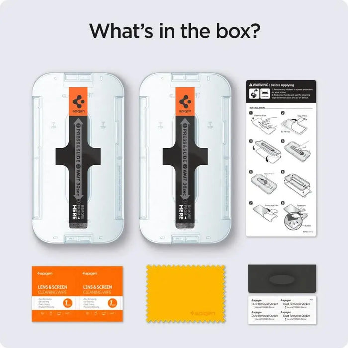 Spigen Glas.tR EZ Fit Tempered Glass for iPhone 13 / 13 Pro / 14 / 16e - 2 pcs. - Cell phone tempered glass<<<HurtelXML