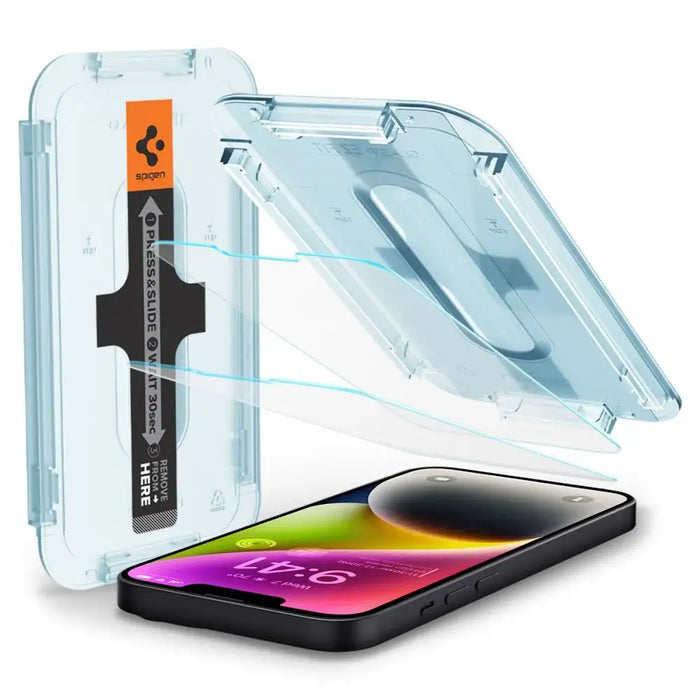 Spigen Glas.tR EZ Fit Tempered Glass for iPhone 13 / 13 Pro / 14 / 16e - 2 pcs. - Cell phone tempered glass<<<HurtelXML